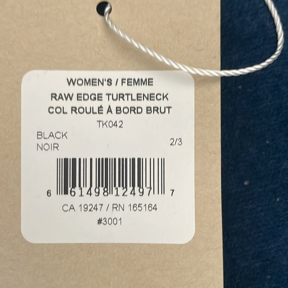 Brand new w/ tags Tkees raw edge turtleneck - Picture 5 of 8